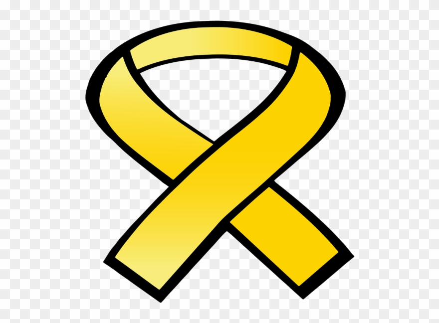 Morte De Crianças Por Câncer Caiu 13% Em 10 Anos - Yellow Ribbon Clipart