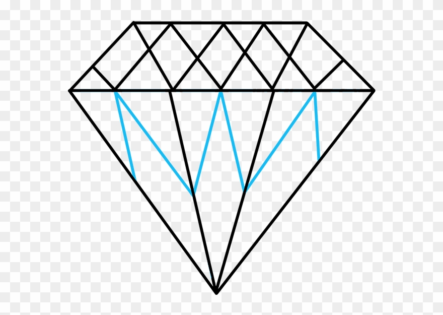 How To Draw Diamond - Diamond Outline Clipart