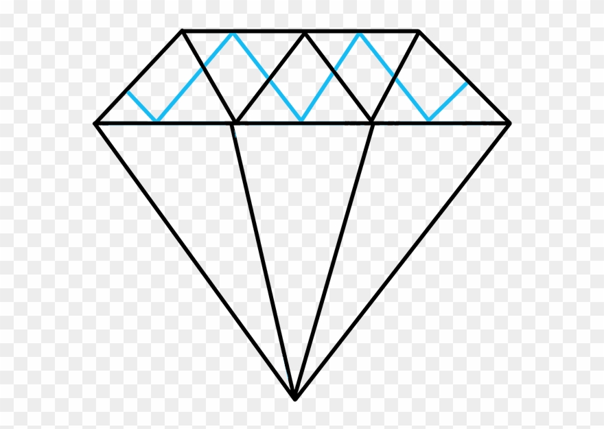 How To Draw Diamond - Diamond Outline Clipart