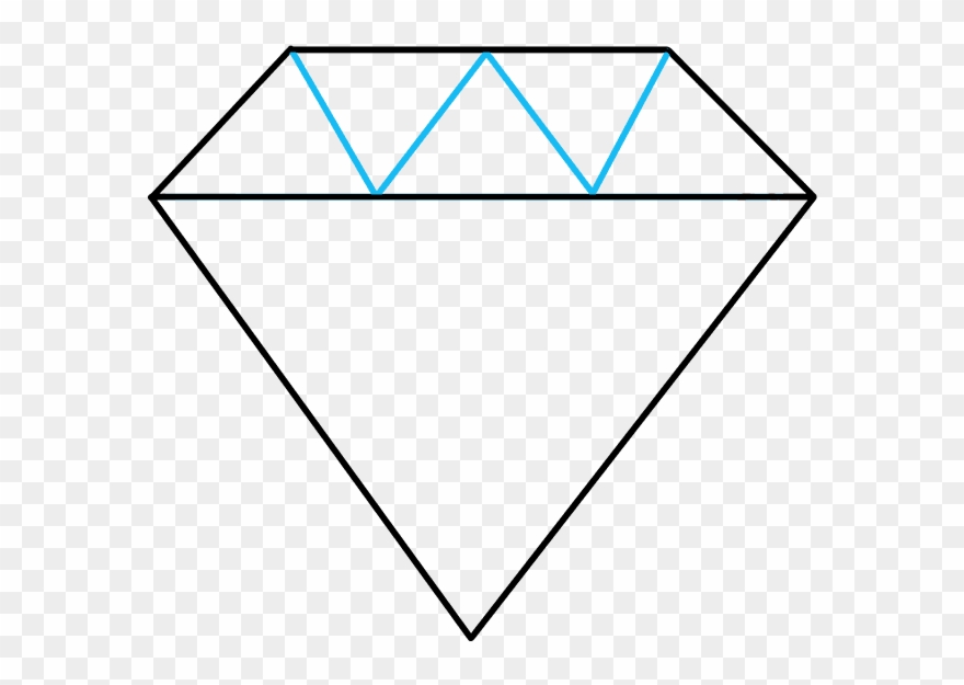 How To Draw Diamond - Draw A Diamond Step By Step Clipart