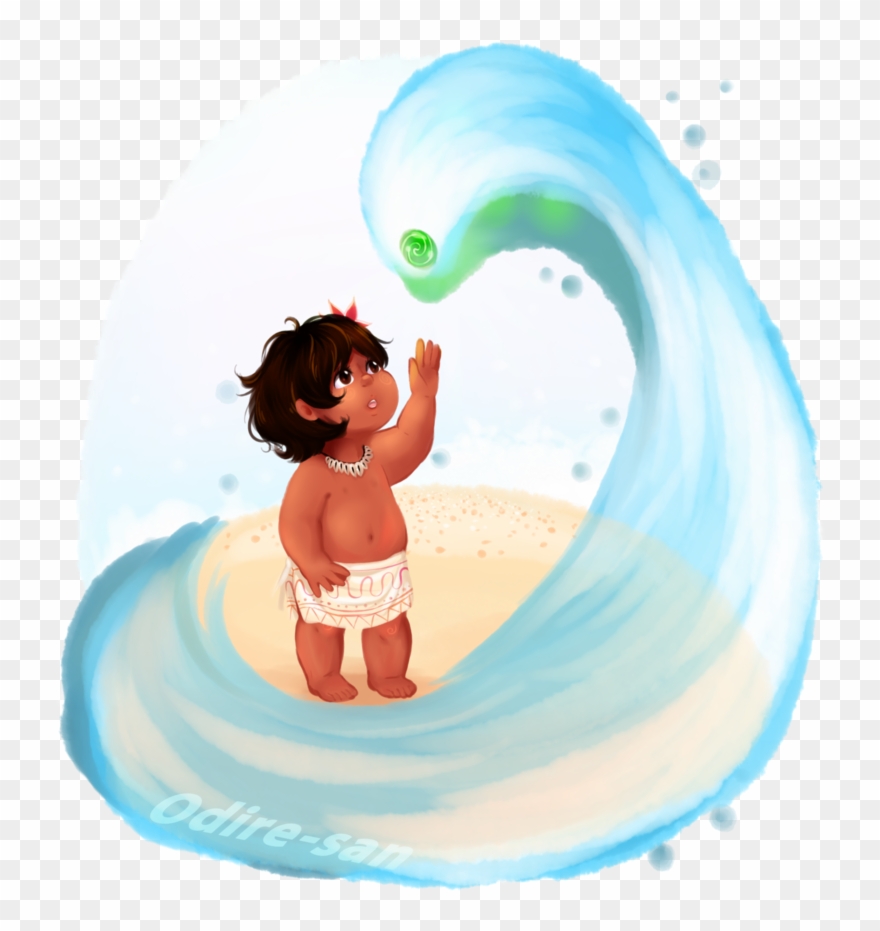 Choseen By The Ocean Odire San On - Baby Moana And The Ocean Clipart