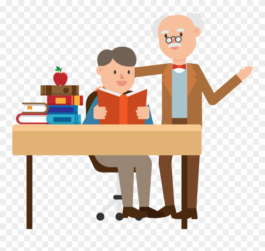Teaching Cartoon Images - Professor And Student Cartoon Clipart