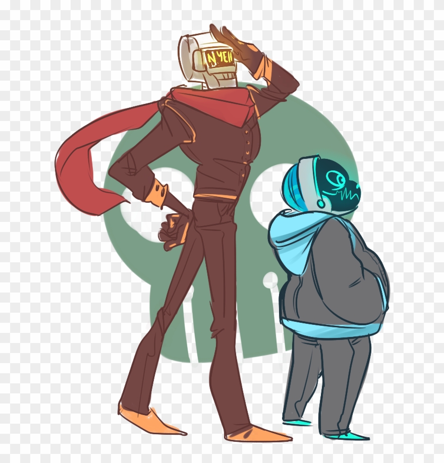 Daft Punk Cartoon - Daft Punk Sans And Papyrus Clipart