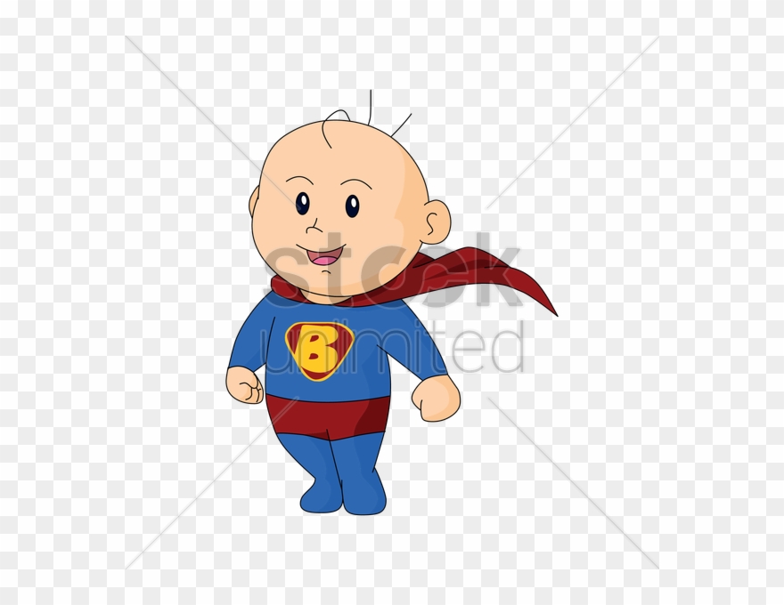 Super Man Baby Cartoon Clipart
