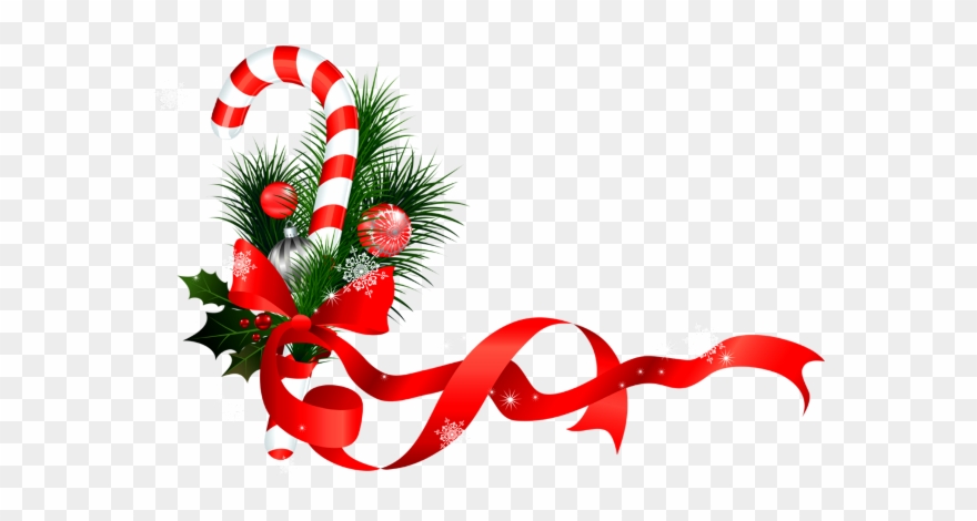 Christmas Background With Candy Cane Clipart