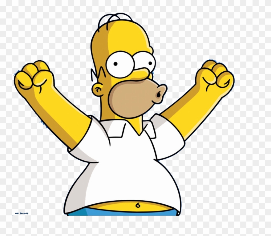 30 Juni - Homero Simpson Celebrando Gif Clipart
