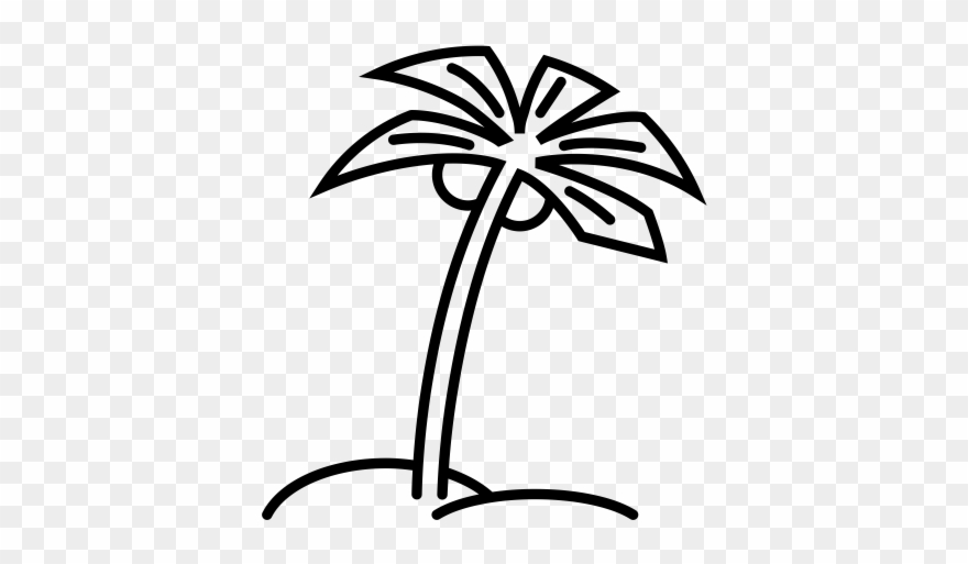 Palm Tree Rubber Stamp - Palm Trees Clipart