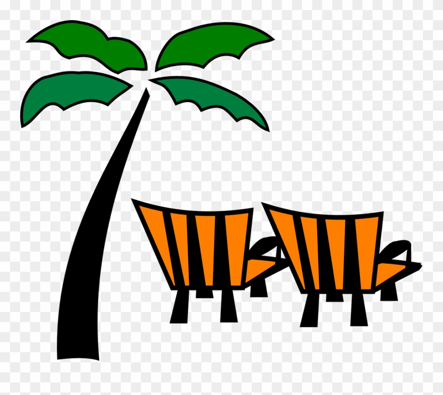 Coconut Chair,relax,tropical, - Beach Chair Svg Clipart