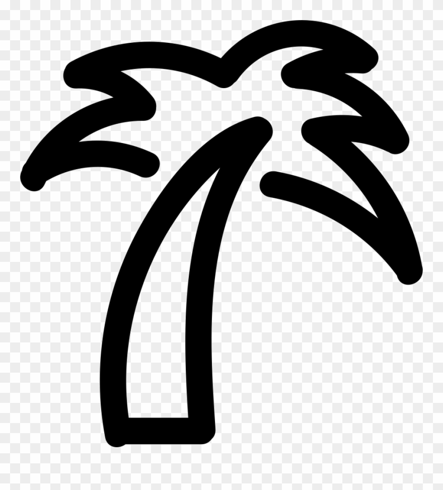 Palm Tree Icon Png - Palm Tree Outline Png Clipart
