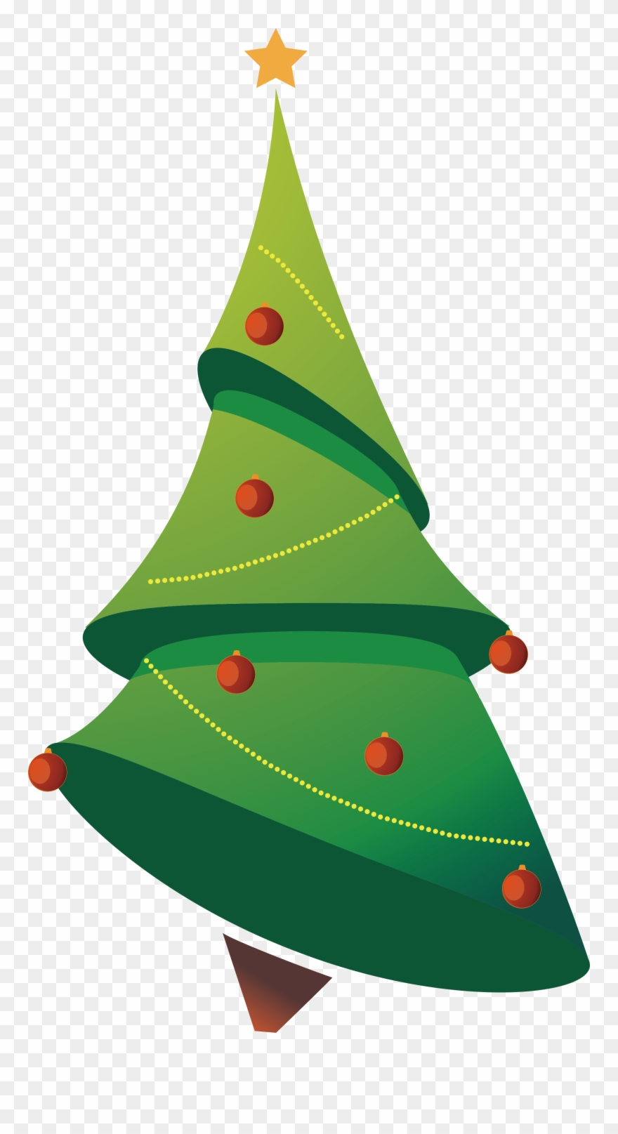 Tree Clip Art Cartoon - Transparent Christmas Tree Vector - Png Download