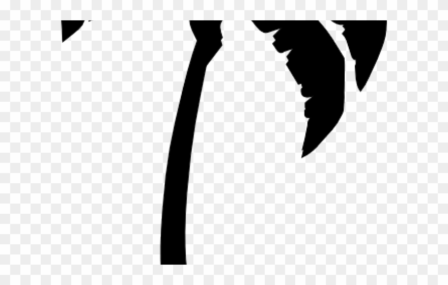 Palm Tree Clipart Black And White - Clip Art Black Palm Tree - Png Download