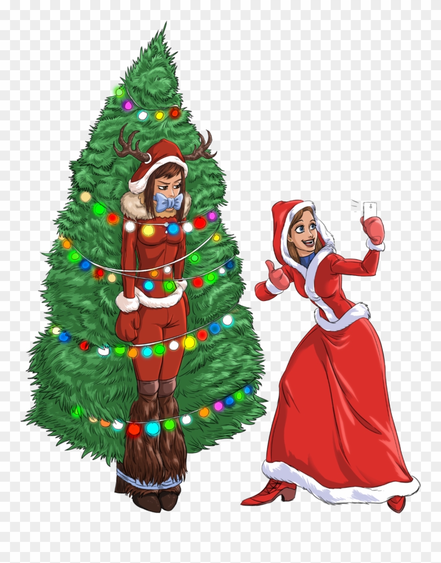 Bunny & Alissa Christmas Large - Simpsons Christmas Tree Decoration Clipart