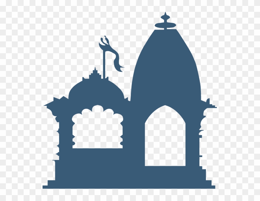 Gir Somnath - Mandir Silhouette Clipart