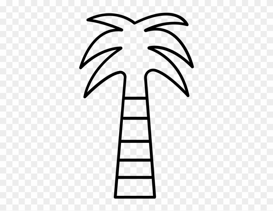 Coconut Tree Rubber Stamp - Coqueiro Desenho Para Colorir Clipart