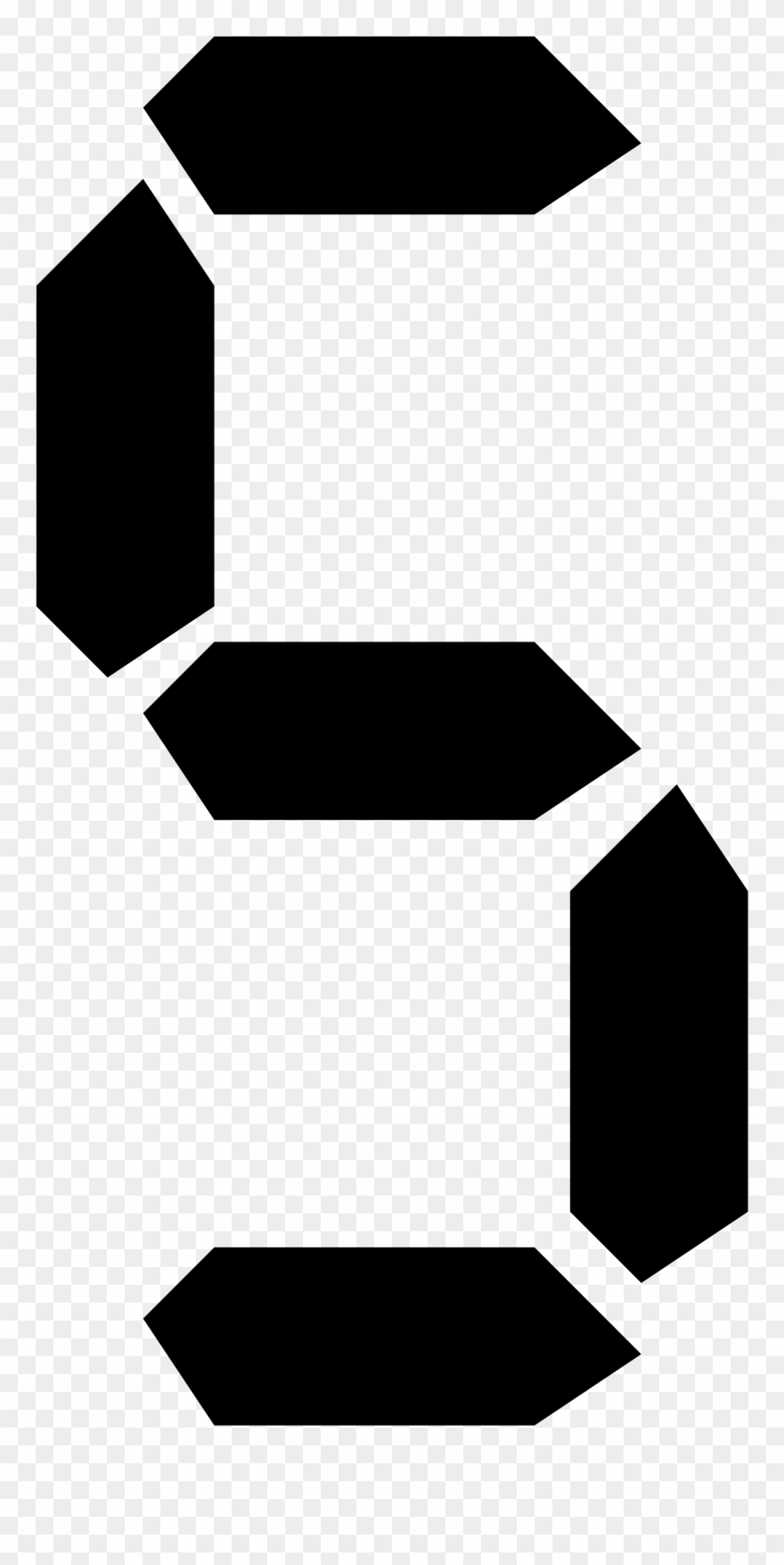 Open - Digital Number 5 Png Clipart