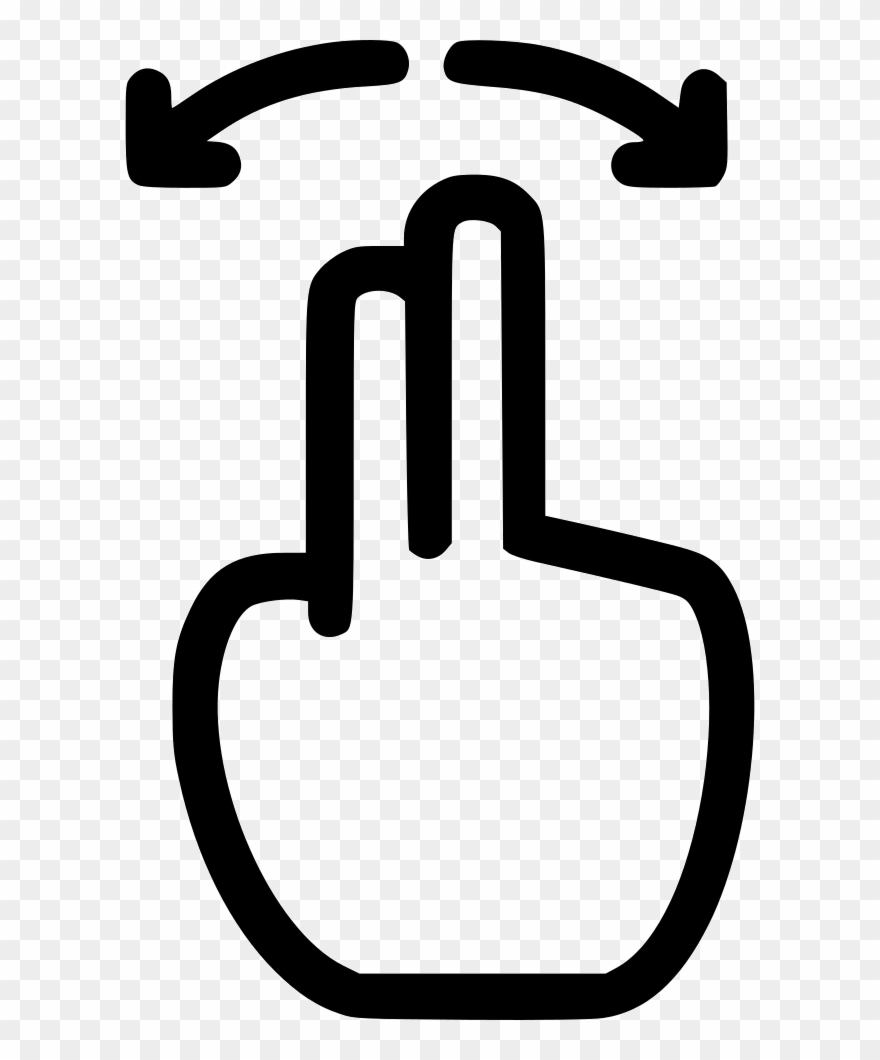 Four Clip Pinch Clip Art Freeuse - Swipe Left Right Png Transparent Png