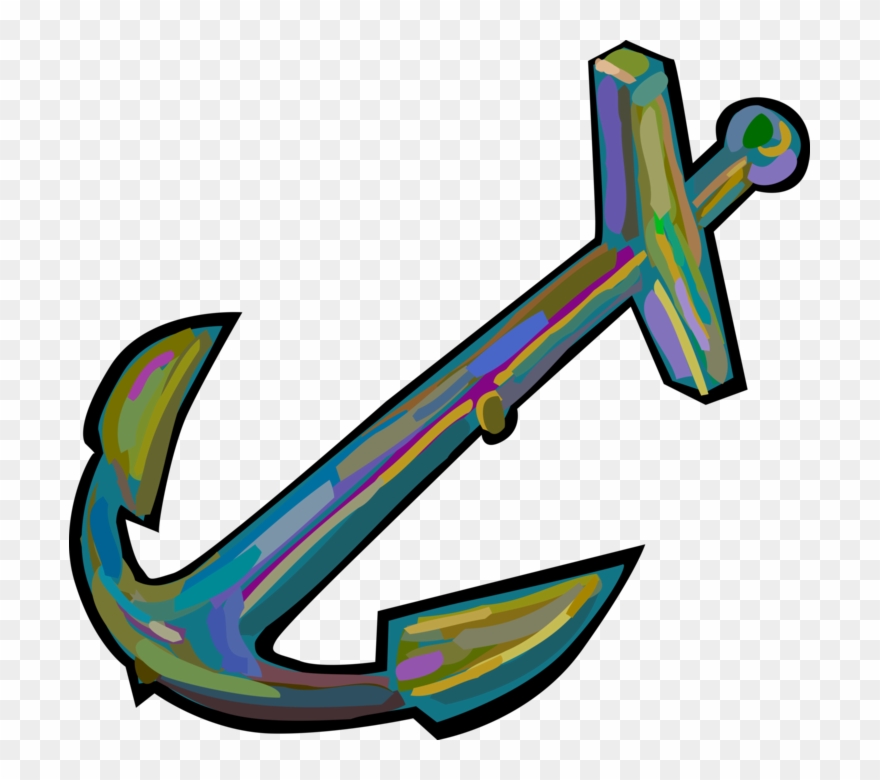 Vector Illustration Of Marine Boat Anchor Prevents Clipart