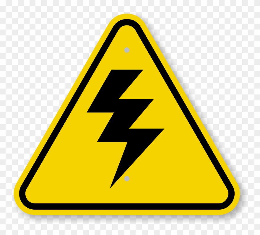 Iso High Voltage Warning Sign Symbol - Step Down Sign Clipart
