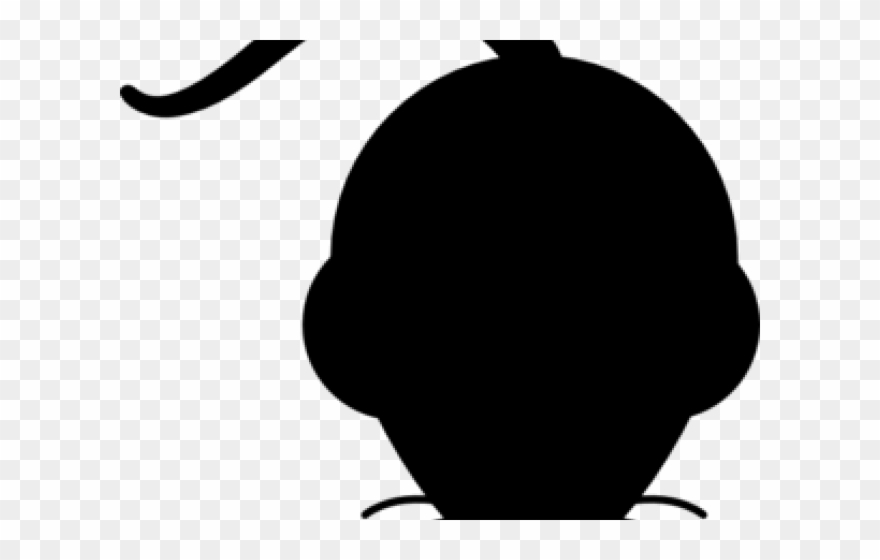 Silhouette Clipart Mouse - Png Download