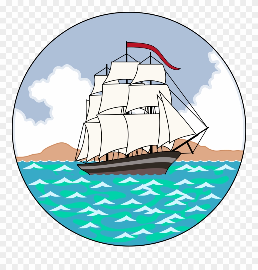 Badge Of British Guiana - British Cartoon Ship Clipart