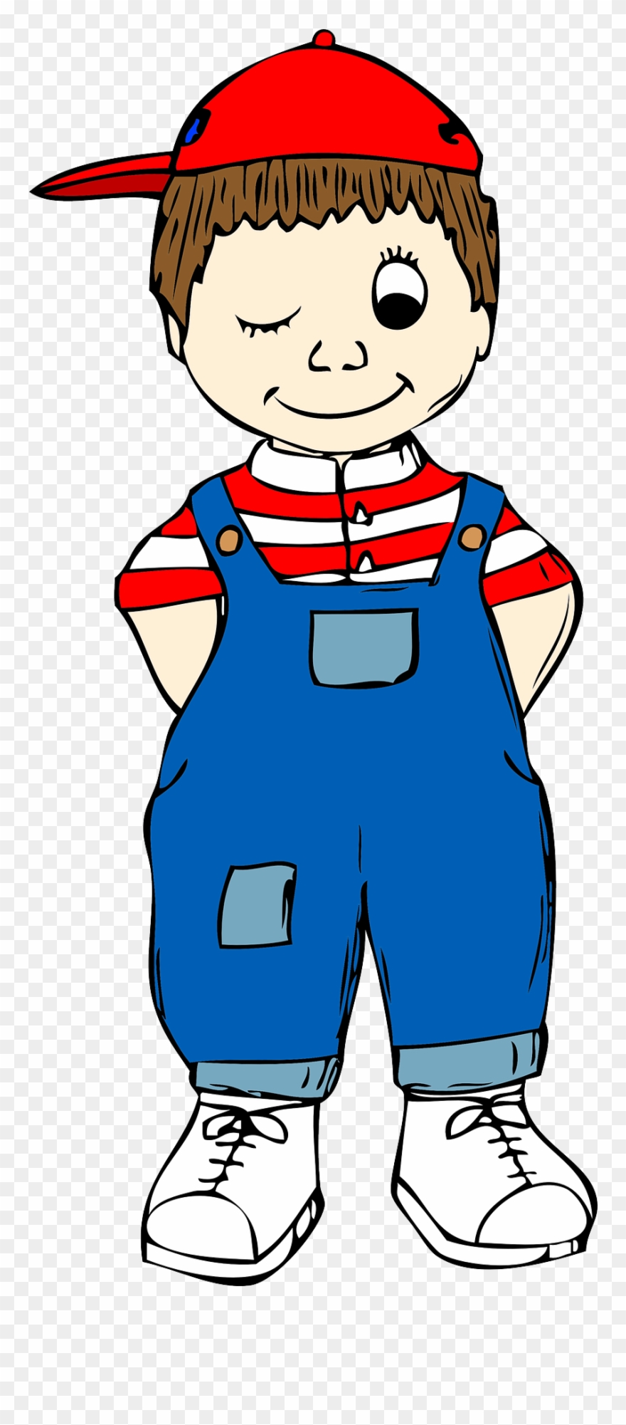 Boy Winking One Eye Shut - Pet Dragon Shower Curtain Clipart