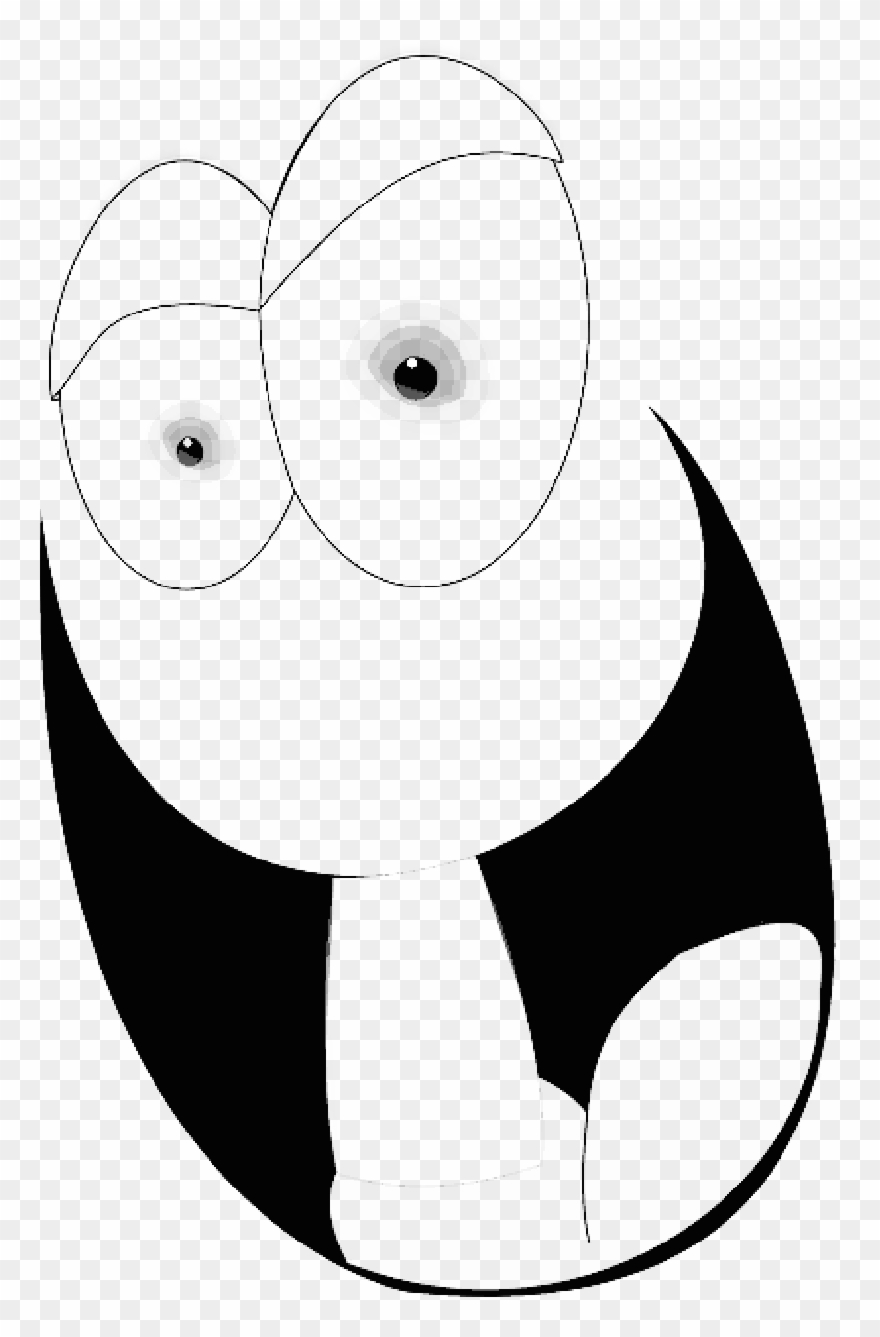 Eyes, Goofy, Happy, Smile, Smiley, Tongue, Tooth, Ghost - Smile Clipart