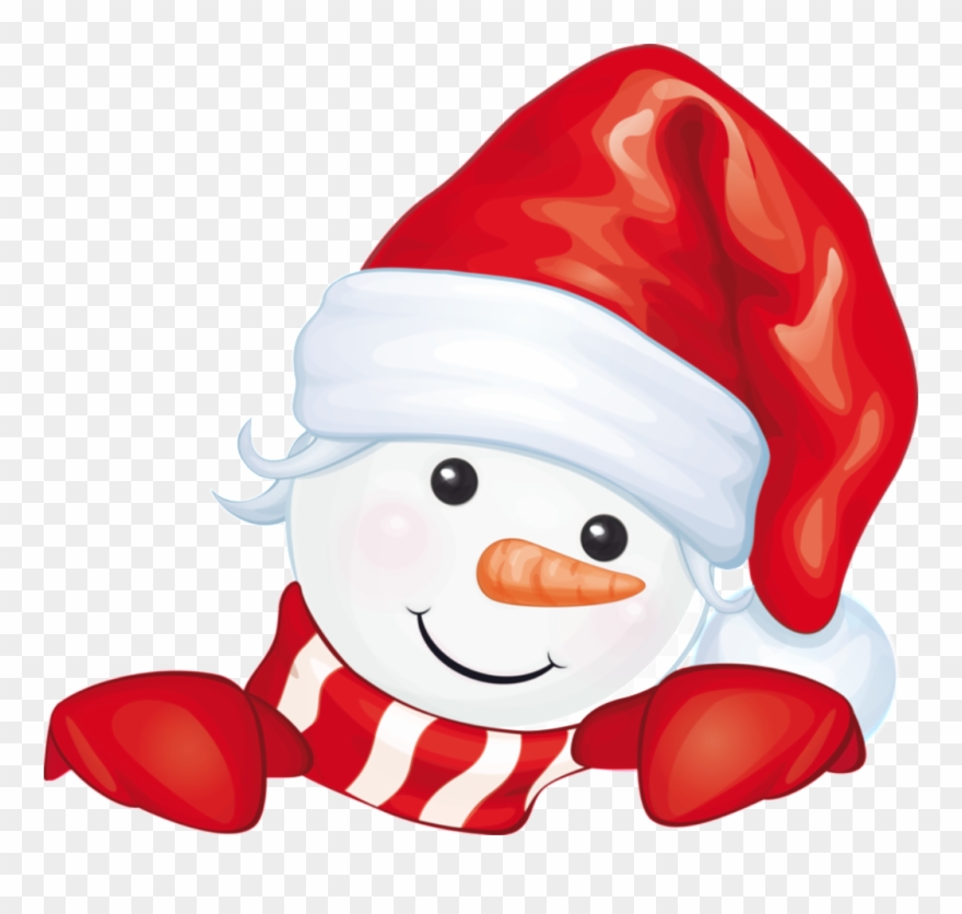 Red White Hair Transparent Free Buckle Snowman Png - Bonhomme De Neige Noel Clipart