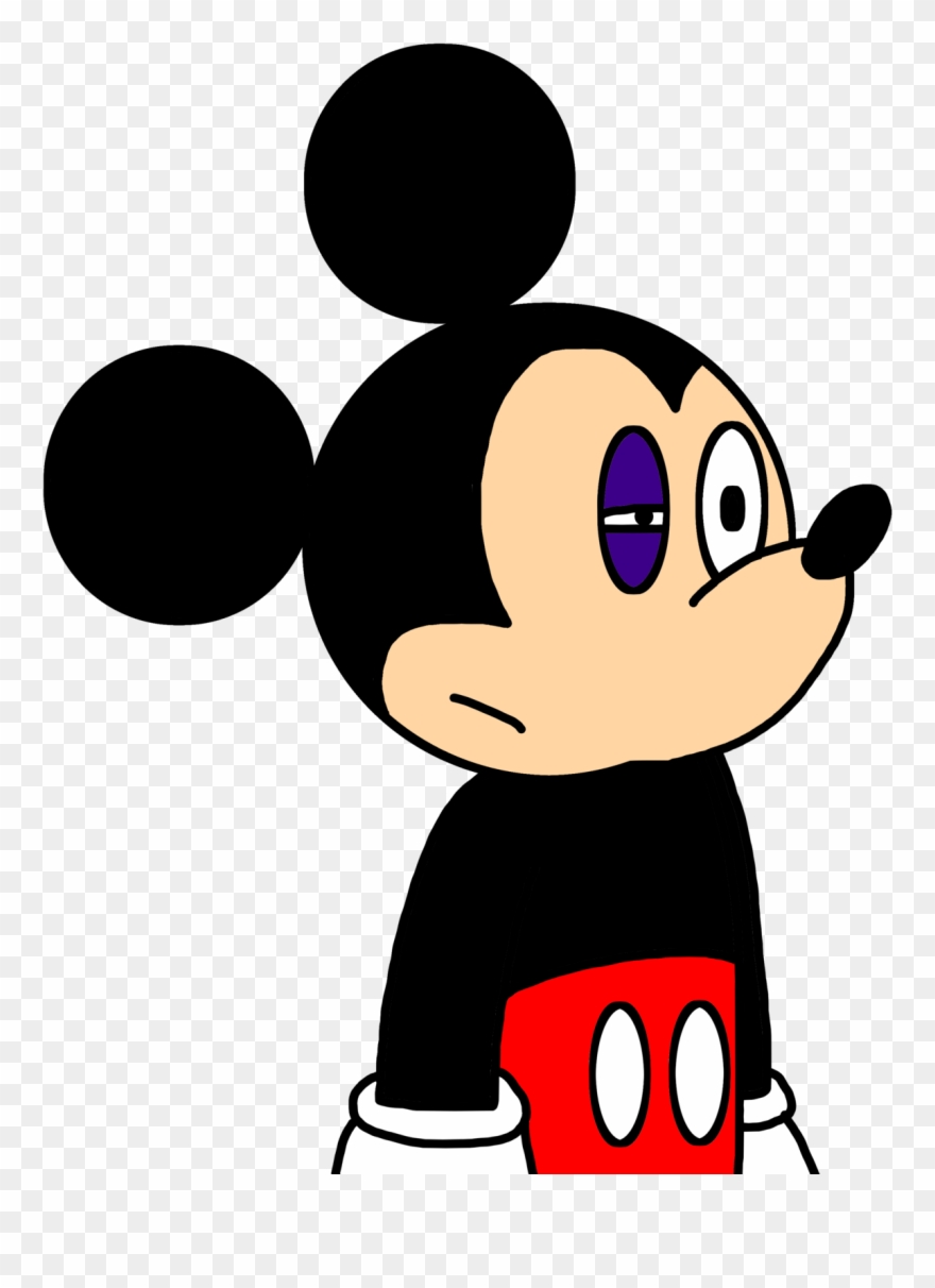 Picture Black And White Cartoon Group Mickey With A - Mickey Mouse With Black Eye Clipart