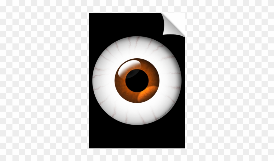 Large Brown Blood Shot Eye Poster Print - Eye Clipart