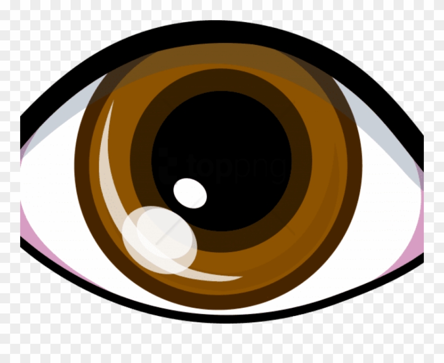 Hazel Eyes Clipart Bron - Brown Transparent Eye Cartoon - Png Download