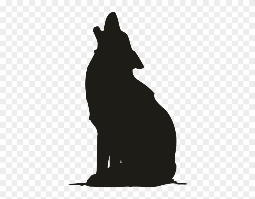 Smock Wolf Motif - Wolf Howling Png Clipart