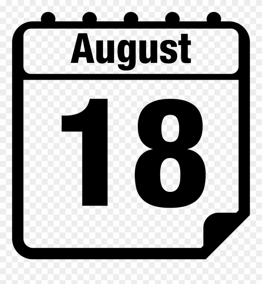 August 18 Daily Calendar Page Interface Symbol Comments - October Calendar Icon Png Clipart