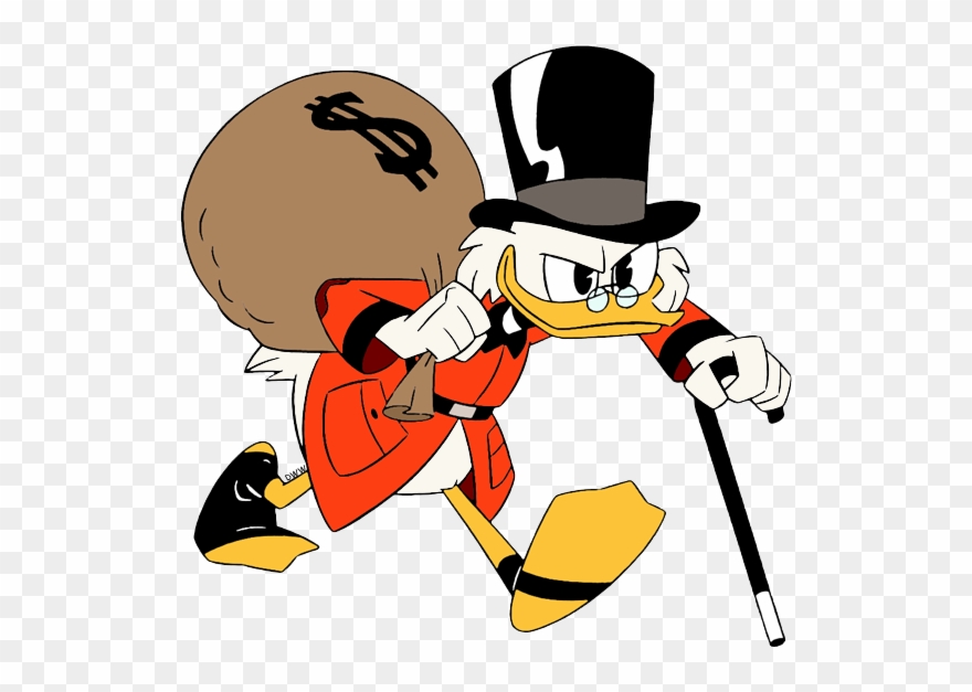 Scrooge Mcduck Scrooge Mcduck Carrying Bag Of Money - Donald Duck Clipart