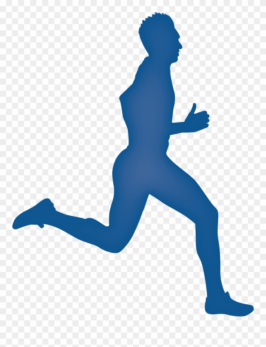 Legs Clipart Running Man - Runner Silhouette - Png Download