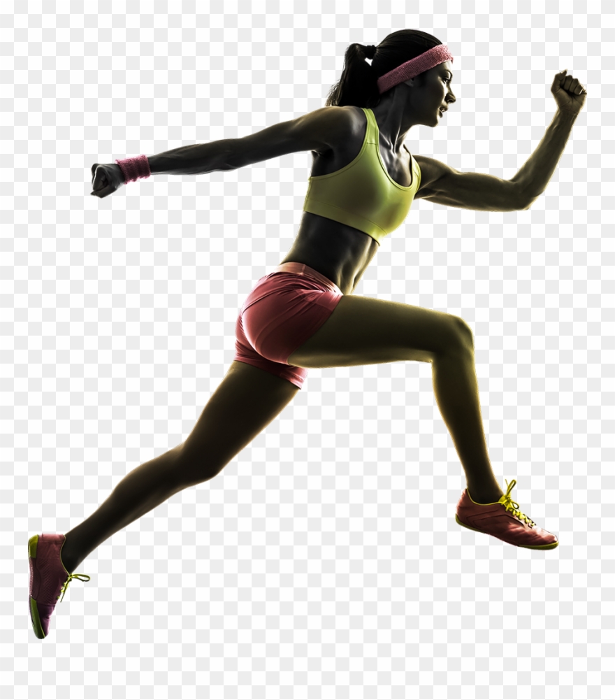 Download - Running Woman Silhouette Clipart