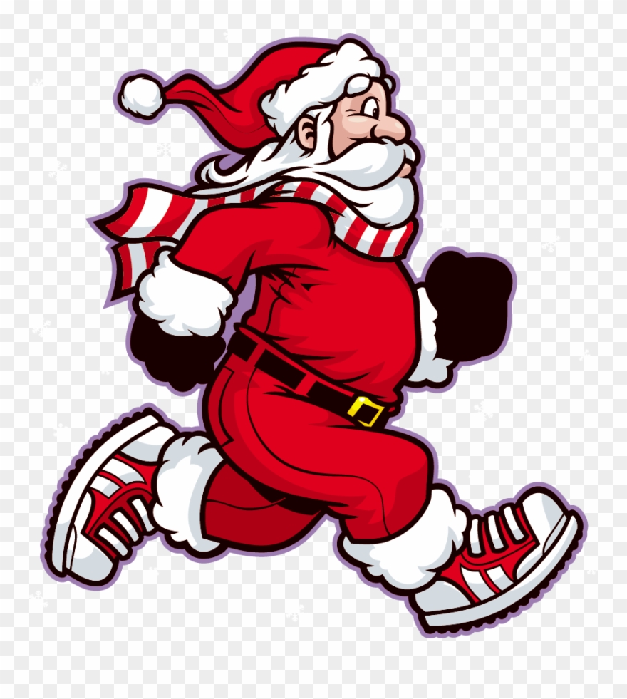 Christus Mother Frances Hospital - Running Santa Clipart