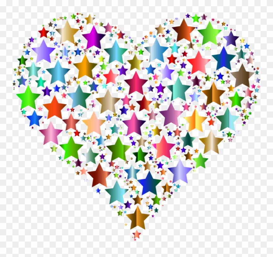 All Photo Png Clipart - Colorful Hearts Transparent Background