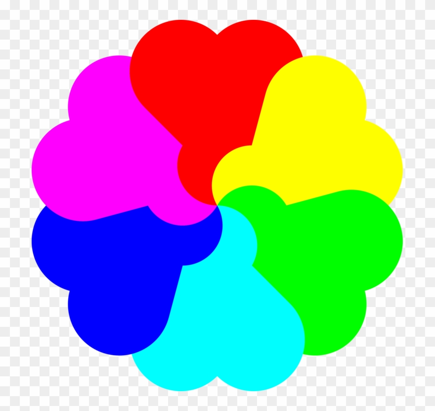 All Photo Png Clipart - Rainbow Love Hearts Clip Art Transparent Png