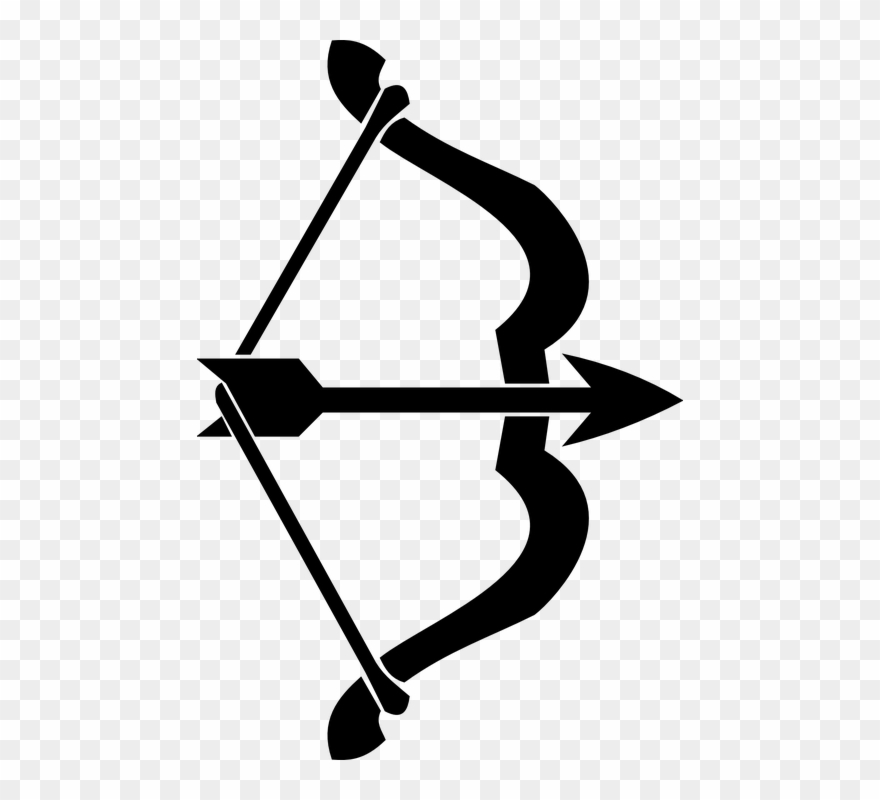 Katniss Engages Others By Inspiring A Shared Vision - Bow And Arrow Silhouette Clipart