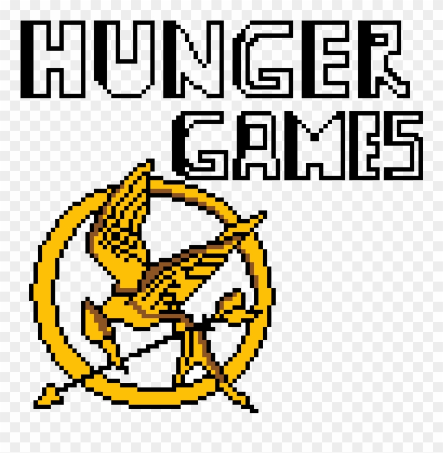 Hunger Games Mocking Jay - Pixel Art Circle Clipart