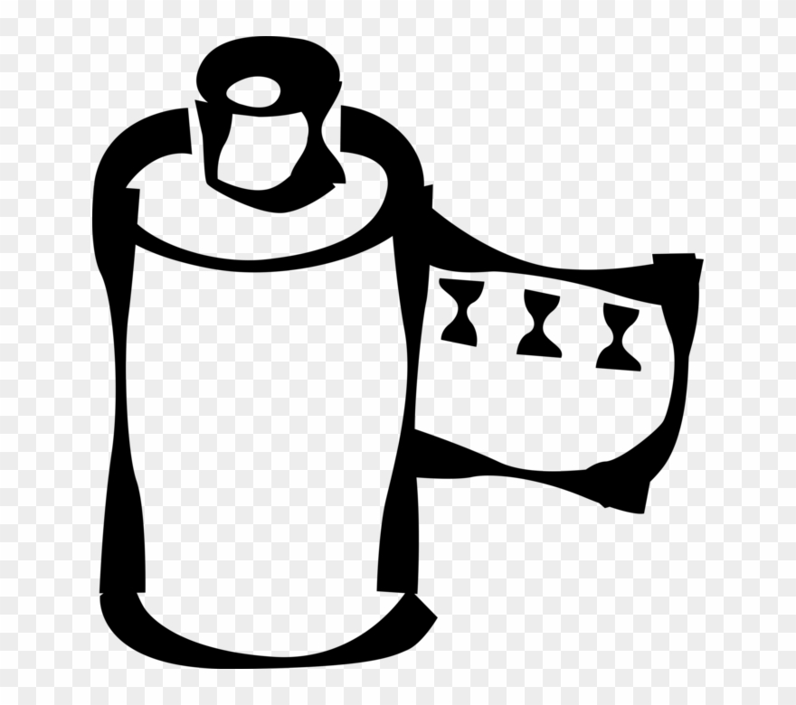 Vector Illustration Of Photographic Film Canister 35mm - Photographic Film Clipart