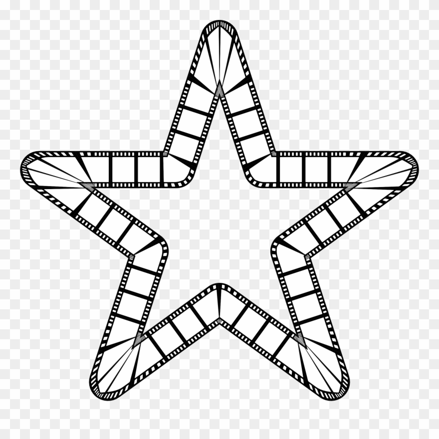 Film Strip Star 2 Clipart Download - Film - Png Download