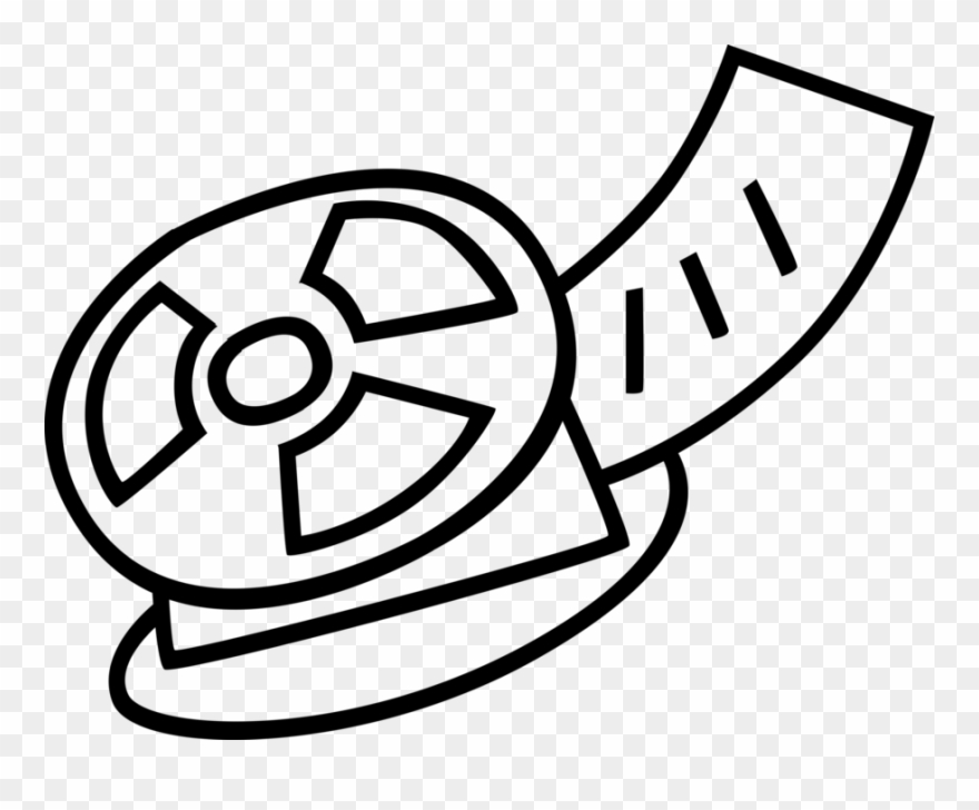 Vector Illustration Of Filmmaking And Video Production - Line Art Clipart