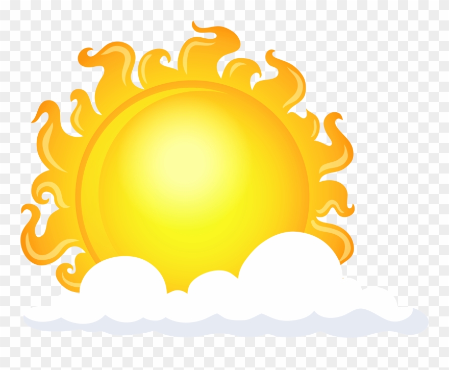 Sun With Clouds Transparent Clipart