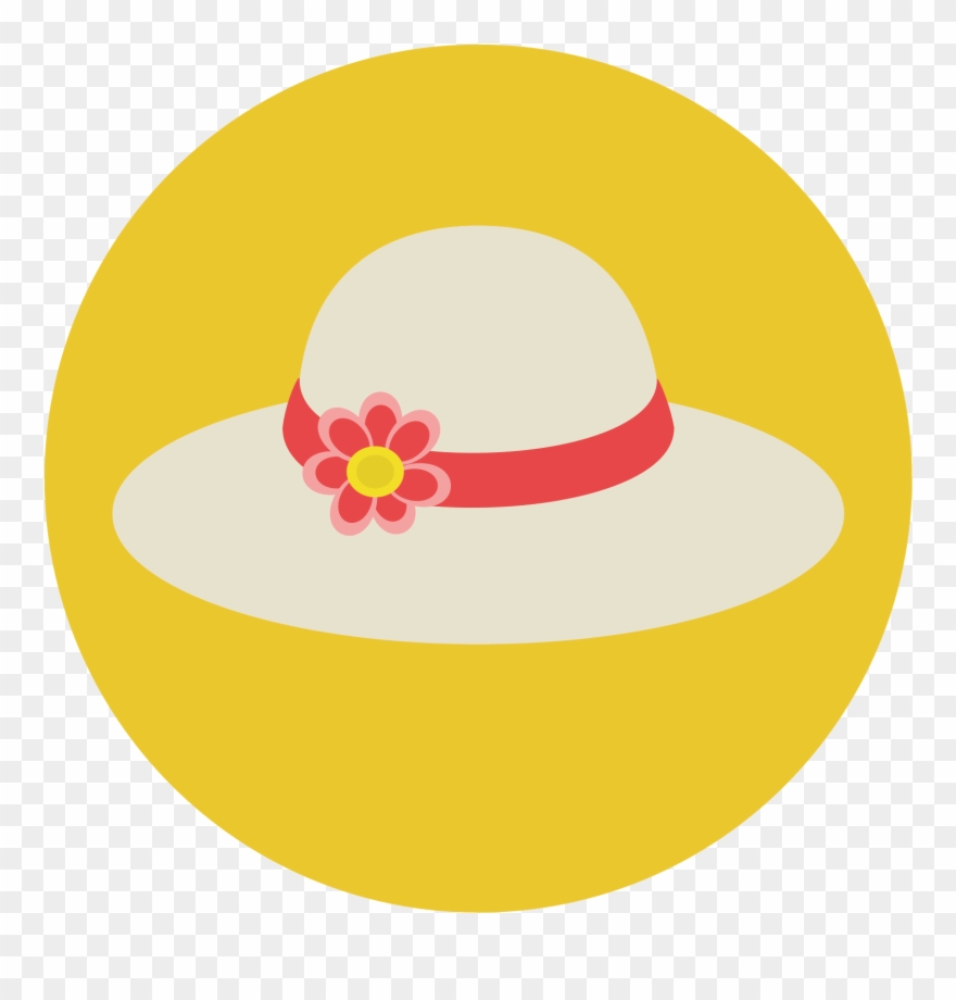 Summer Hat Icon - Sunhat Icon Clipart