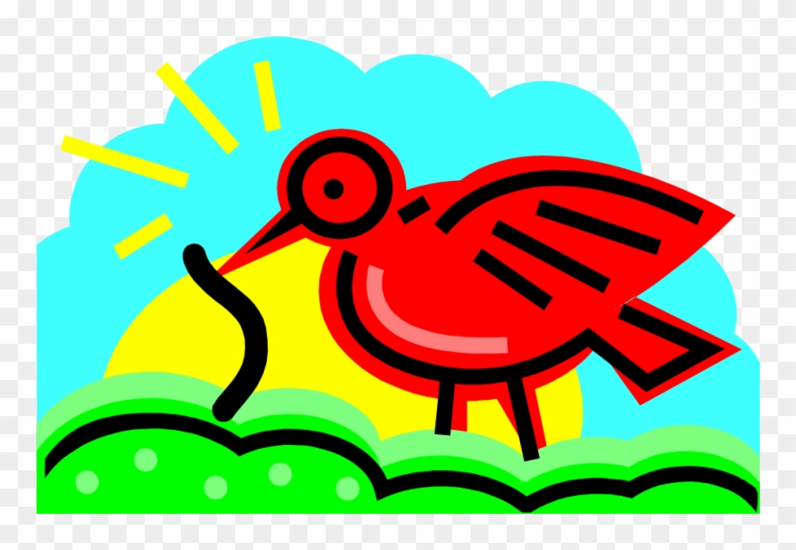 Does The Early Bird Get The Worm - Poetry Clipart