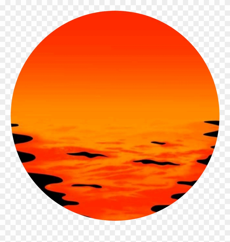 Yellow Red Circle Sun Sea Angry Black Dark Picsart - Picsart Photo Studio Clipart