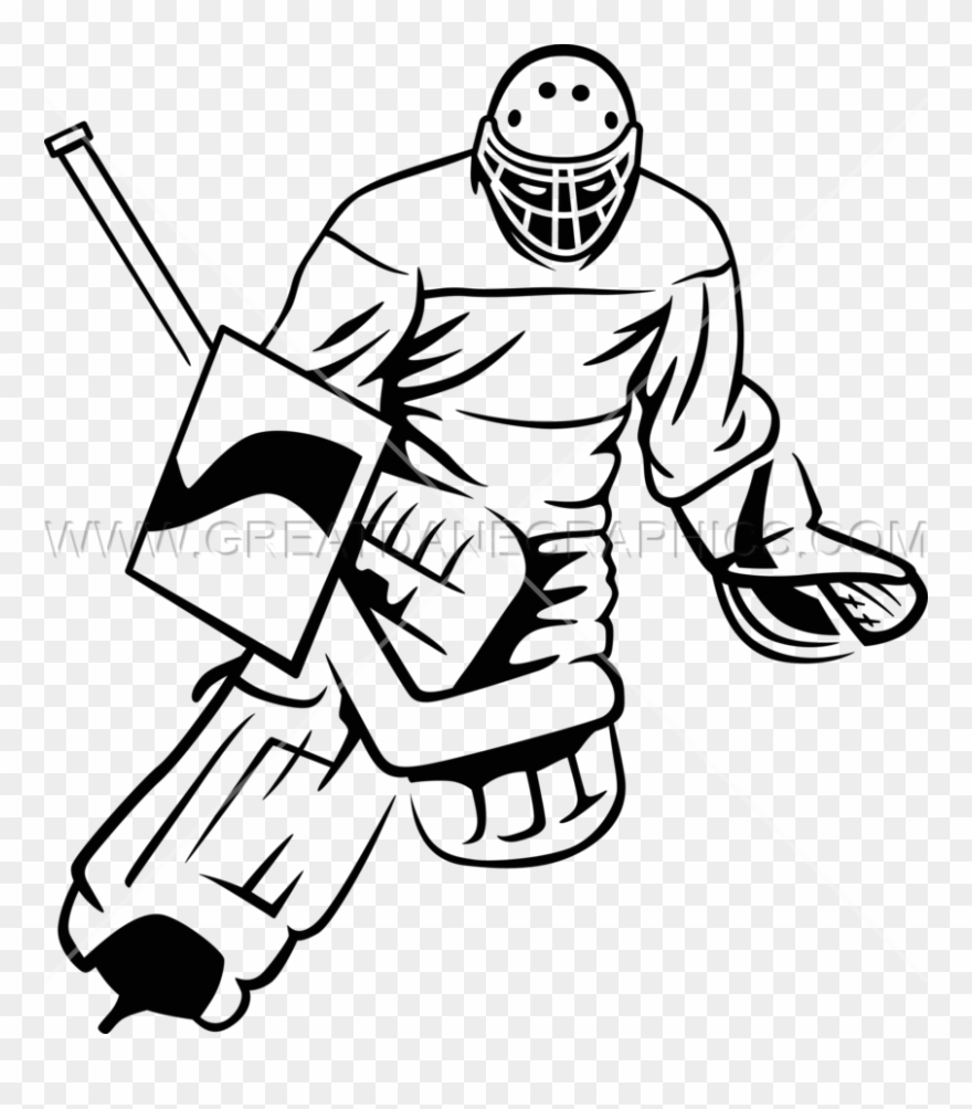 Hockey Goalie Catchu - Ice Hockey Clipart