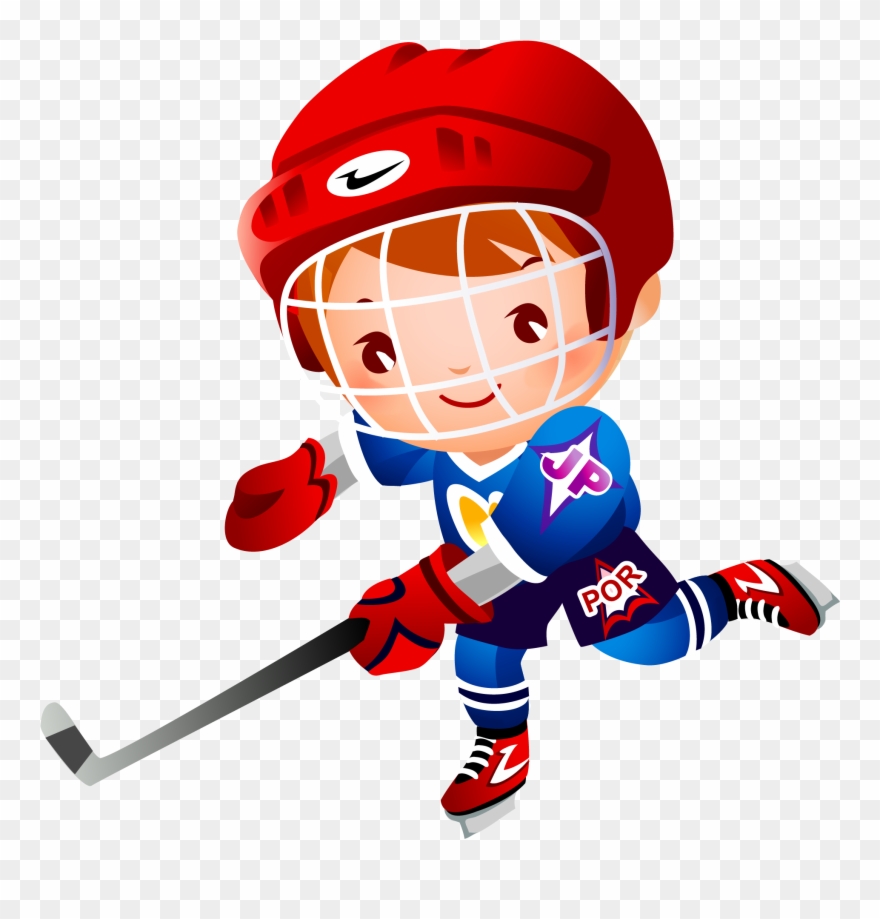 Ice Hockey Stick Cartoon Clip Art - Ice Hockey Cartoon - Png Download