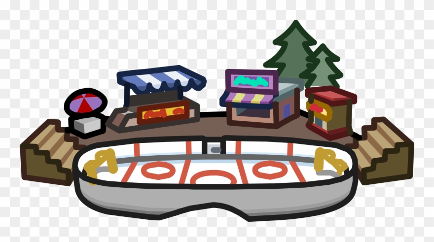 Ice Rink From Town - Ice Clipart
